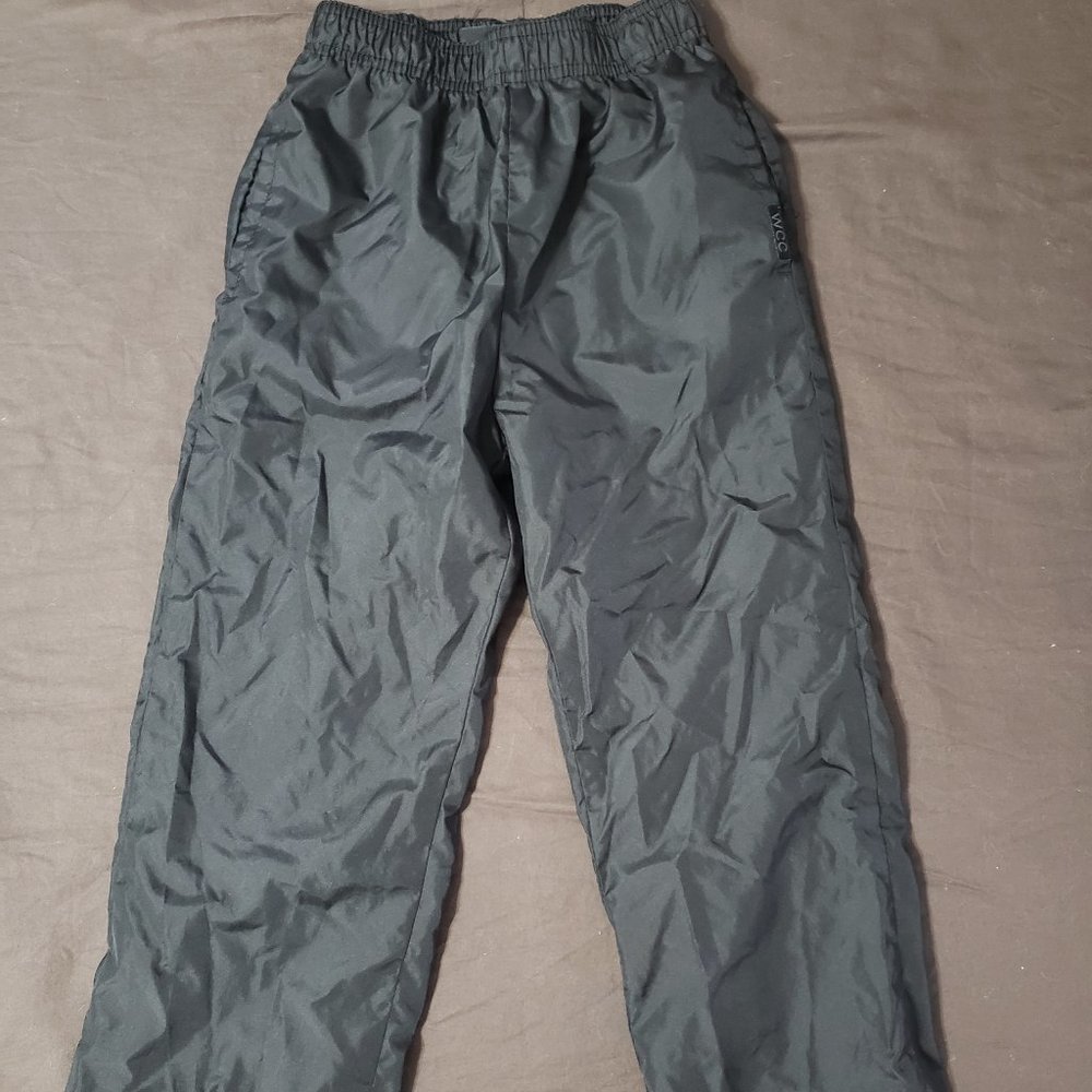 Rain Pants Lined Water-resistant Fabric West Coast Connection Boy Size 6 Black